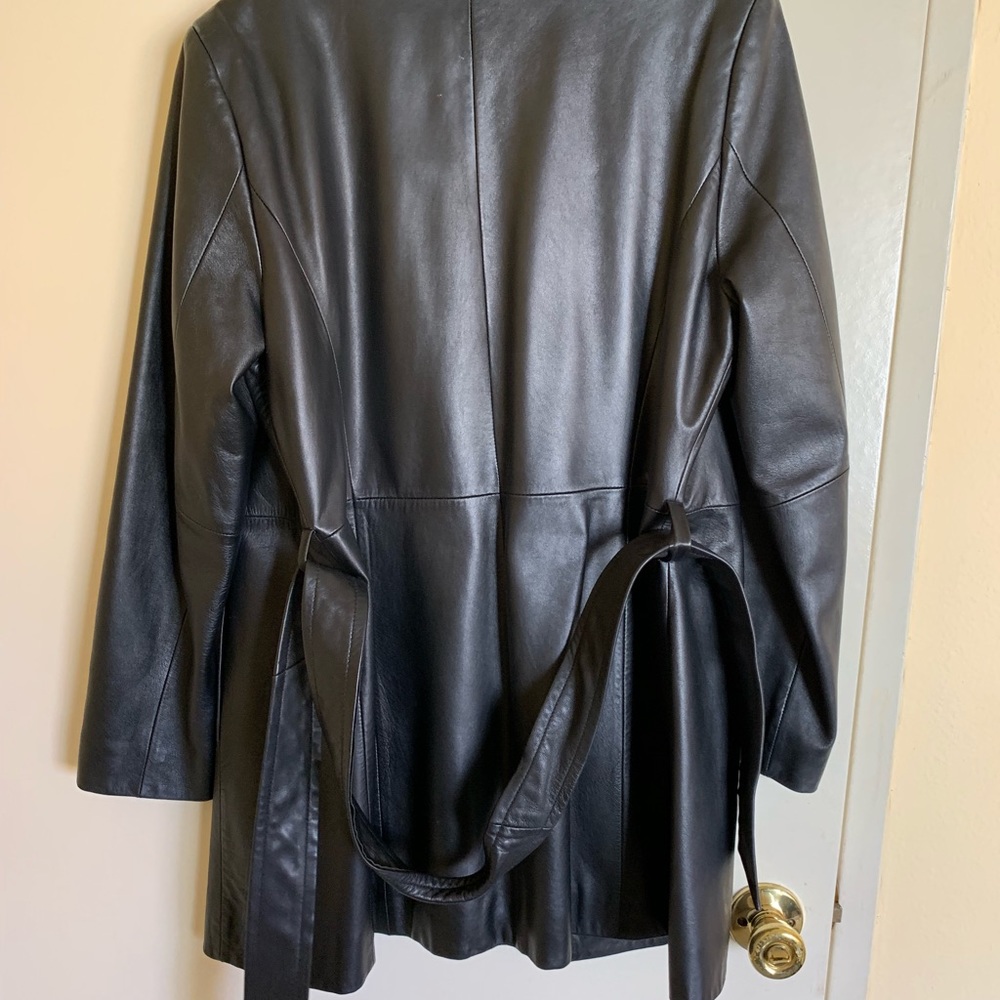 Leather coat